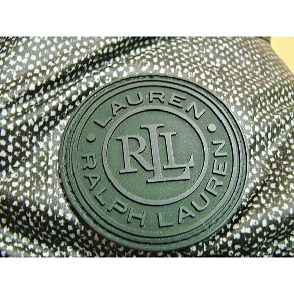 Lauren Ralph Lauren Goose Down Puffer Packable Jacket Black Grey Zip Womens XL - Picture 5 of 12